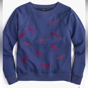 Embroidered Beaded French Sweartshirt 🇫🇷